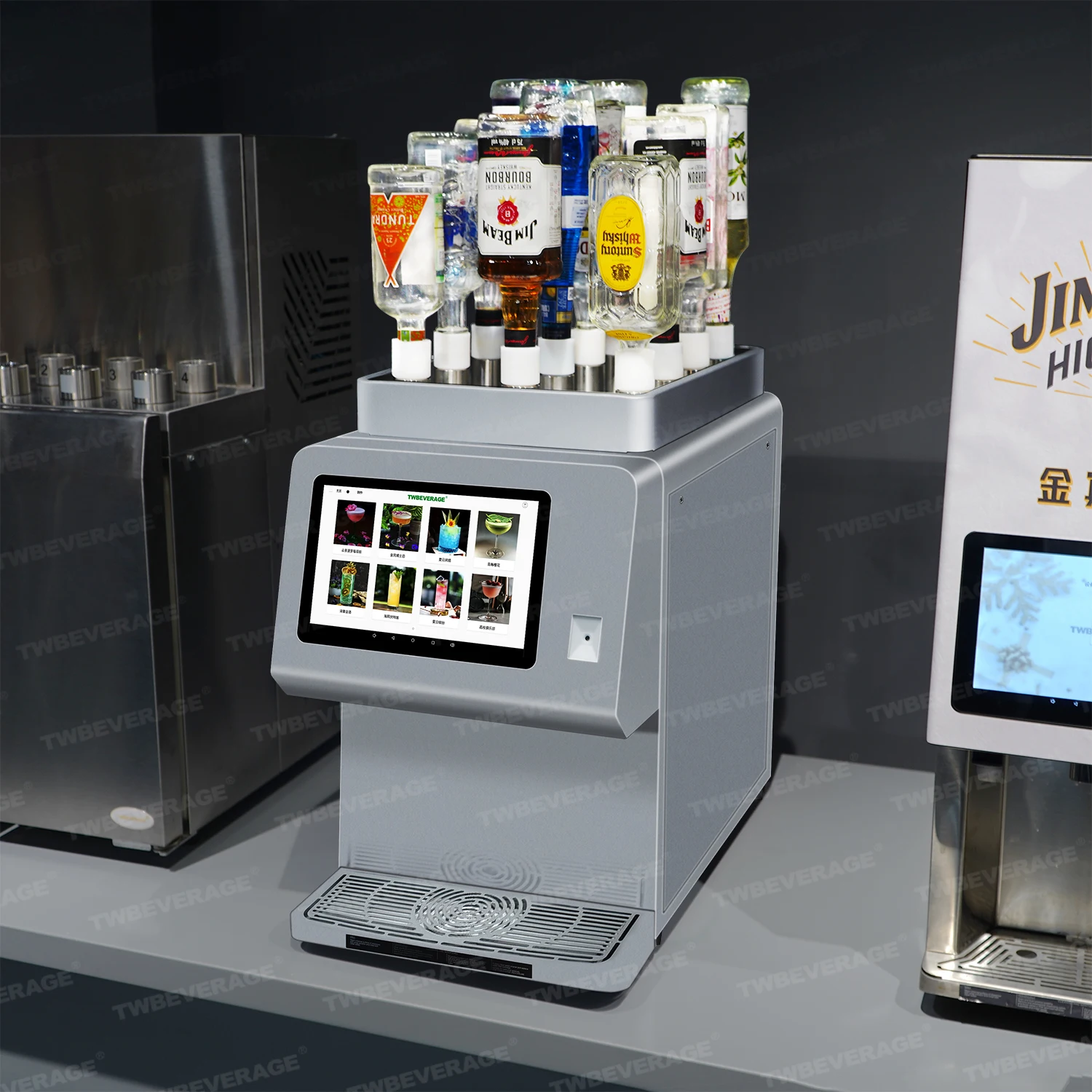 smart cocktail bar dispenser for home and commercial oxygen-alcohol blend automatic fruit juice dispensers