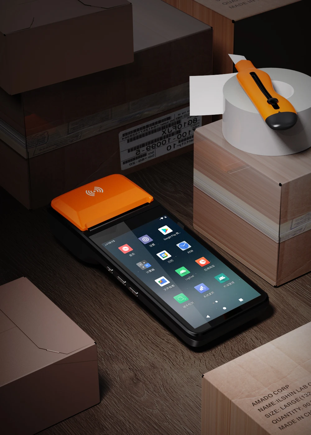 GOODCOM Android Handheld Mobile Terminal  Thermal POS Printer with 58mm Thermal Receipt Printer