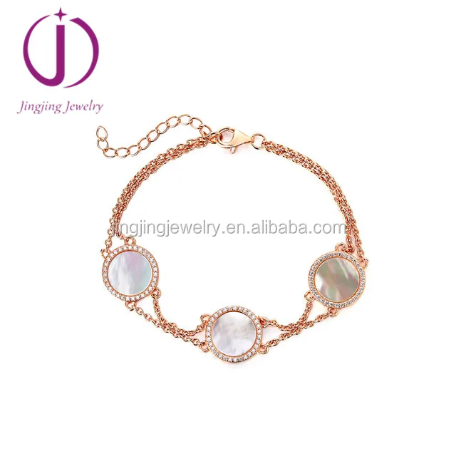 wholesale unique gift custom Fashion products collections women 925 sterling silver colorful crystal bracelets jewelry factory
