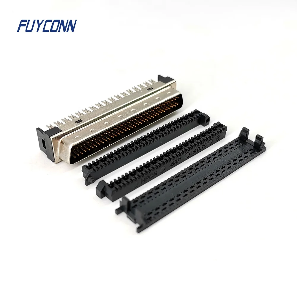 SCSI Cable CN type Servo connector 50pin 68pin 100pin SCSI Mini D Ribbon MDR Connector, 1.27mm pitch IDC SCSI Connector