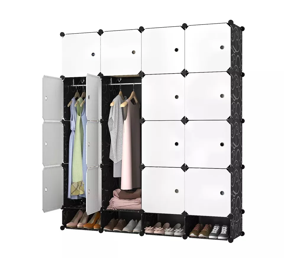 12 Cubes Children Modern Bedroom Wardrobes Baby Clothes Storage Cabinet