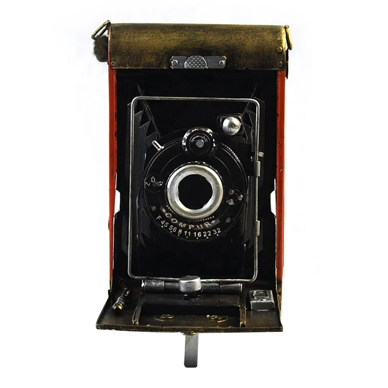 European Retro Vintage Camera Model Ornaments Creative Metal Crafts Coffee Shop Desktop Closet Decor Home Decoration Accessories