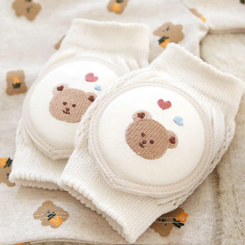 Summer thin baby pure cotton mesh crawling toddler elbow pads baby knee pads
