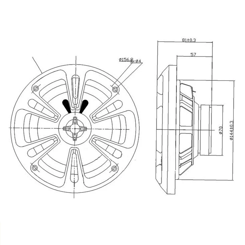 Car speaker coaxial 6.5 inch 6 inch stereo full range speaker driver unit 4 inch 3 inch 50W driver unit horn speaker