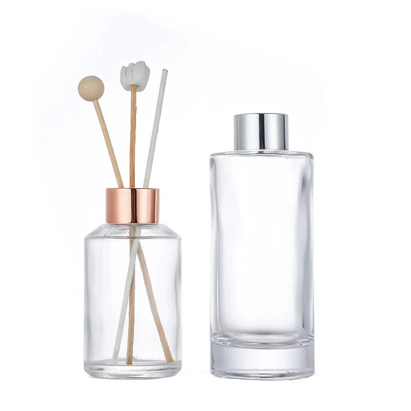 4.5oz 7oz Home office fragrance empty round clear perfume reed aroma diffuser glass bottle