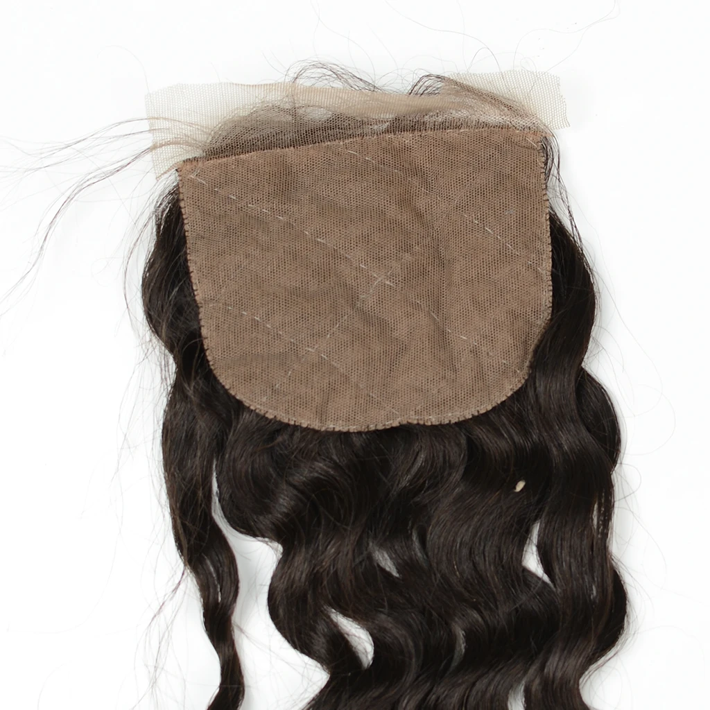 Fast shipping deep wave lace closure 4x4 top silk base closure
