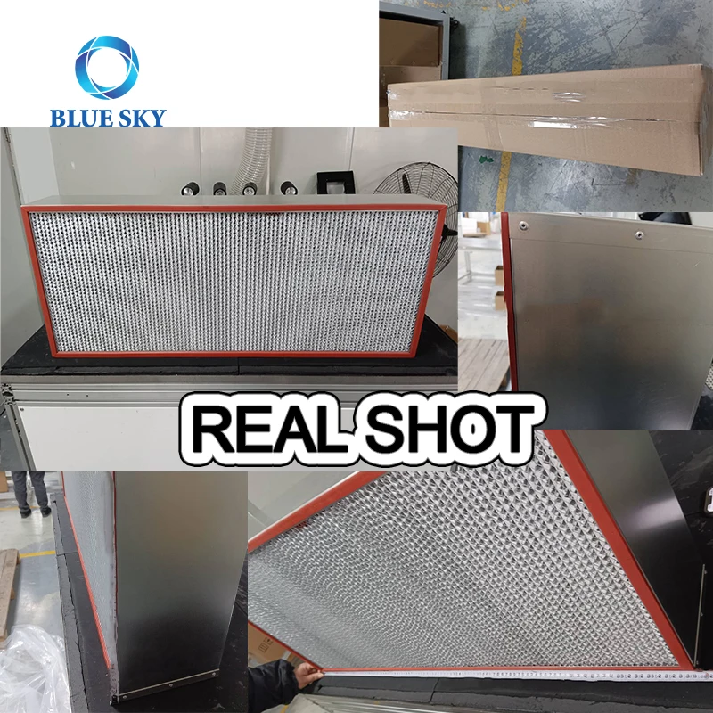 Stainless Steel H13 250 Degree Heat-Resistant High Temperature Resistant Deep Pleated HEPA HVAC Air Filter