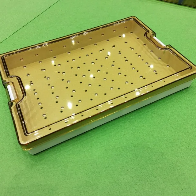Plastic Sterilization Trays Size L 6.5' x W 4' x H 0.75' For Micro Surgical Instruments