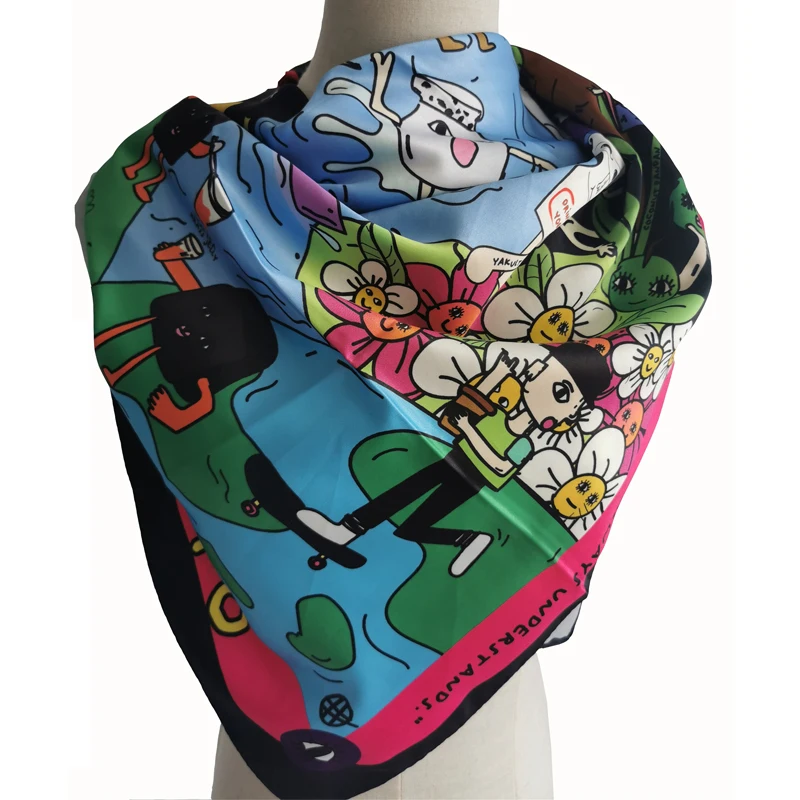 Woman Silk Scarves 90x90cm