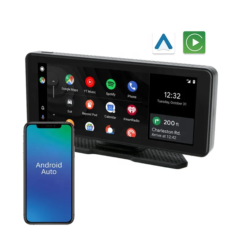 Цельная цена продаж android auto carplay экран приборной панели 6 86 7 мультимедийный автомобиль с адаптером