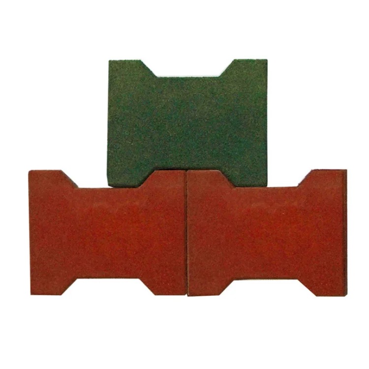 Non Toxic Interlocking Rubber Pavers Horse Stable Driveway dog bone Rubber Brick Rubber Flooring Tiles