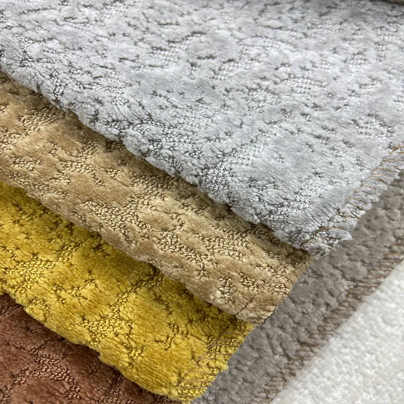 New arrival velvet jacquard home textile sofa fabric apholstery and cushion cover