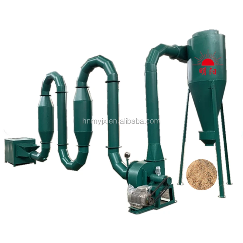 Industrial Air Flow Rice Husk Oak Bamboo Wood Sawdust Powder Pipe Cyclone Dryer Machine For Sale Price