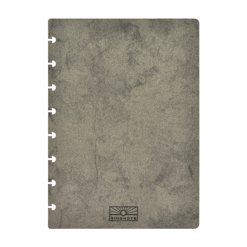 Custom Logo Disc Binding a5 sublimation  notebook cover  pre-punched holes made of THIN PU for RINGNOTE