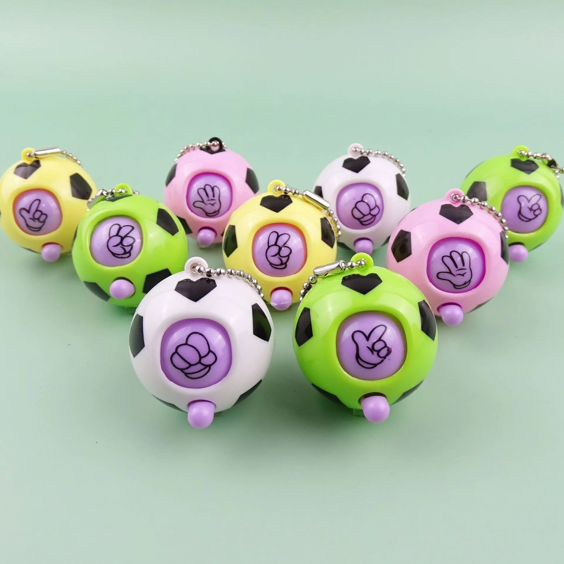 Wholesale creative egg scissors stone cloth fun Soccer Finger Guessing Game creative small gift