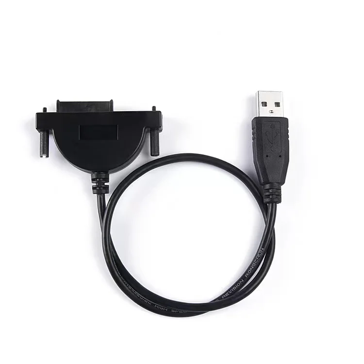 7+6 SATA CABLE USB 2.0 Converter External Optical Drive Adapter for Laptop CD-ROM DVD With LEDusb slim sata adapter