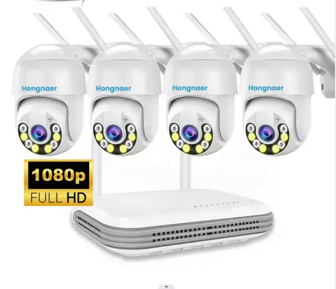 OEM XM 1080P WiFi PTZ Camera NVR Kit iCSee 2MP 4CH Outdoor Wireless Security Outdoor PTZ CCTV Camera Surveillance System