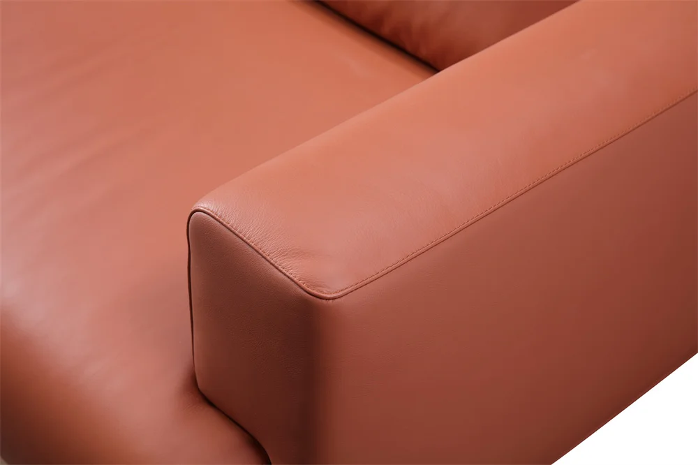 Factory Hot Selling Modern And Fashionable Leather Sofa Combination With Smooth Lines And Segmented Leather Sofas