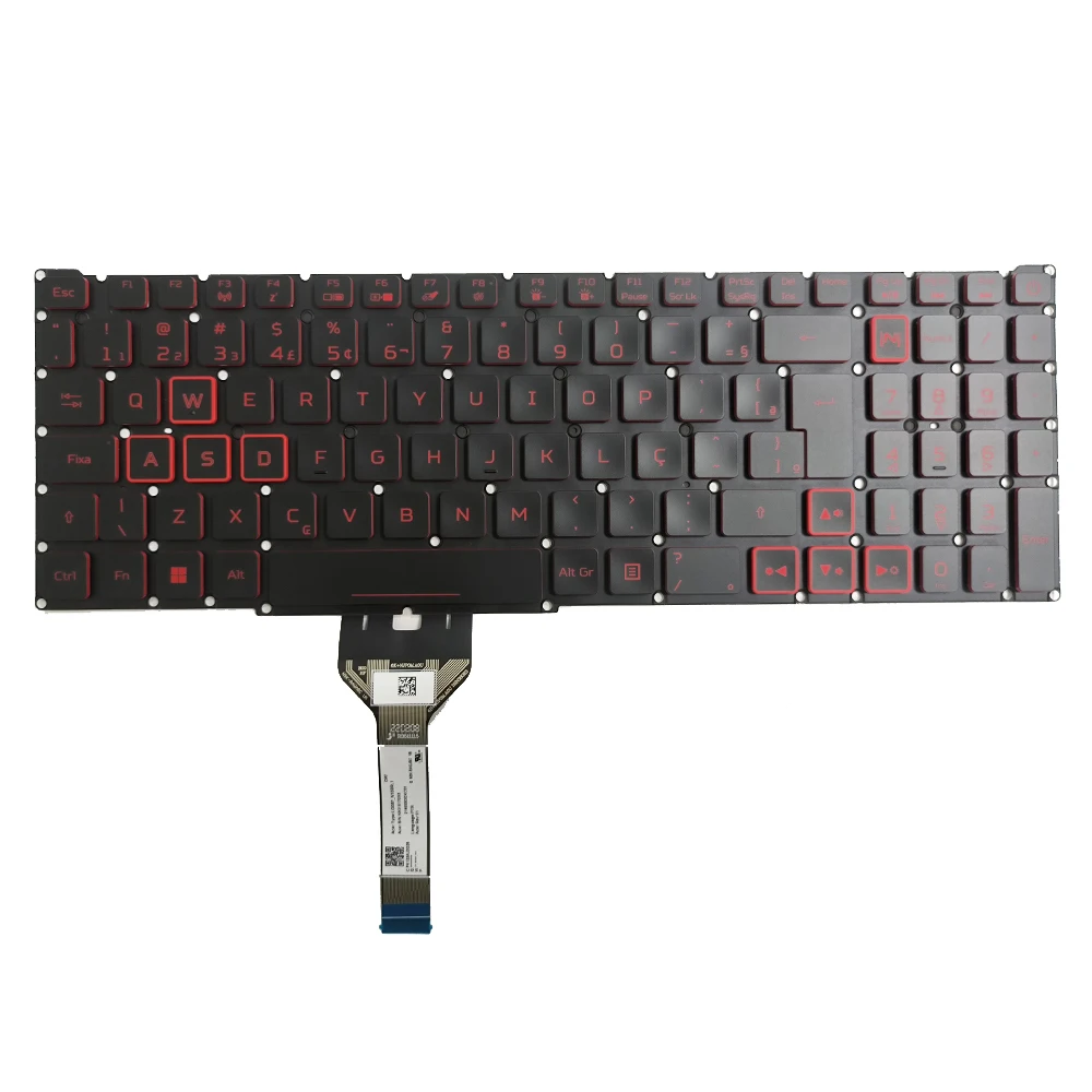 BR Brazil BRAZILIAN red backlight Keyboard for Acer Nitro 5 AN515-56 AN515-57 AN515-45  laptop