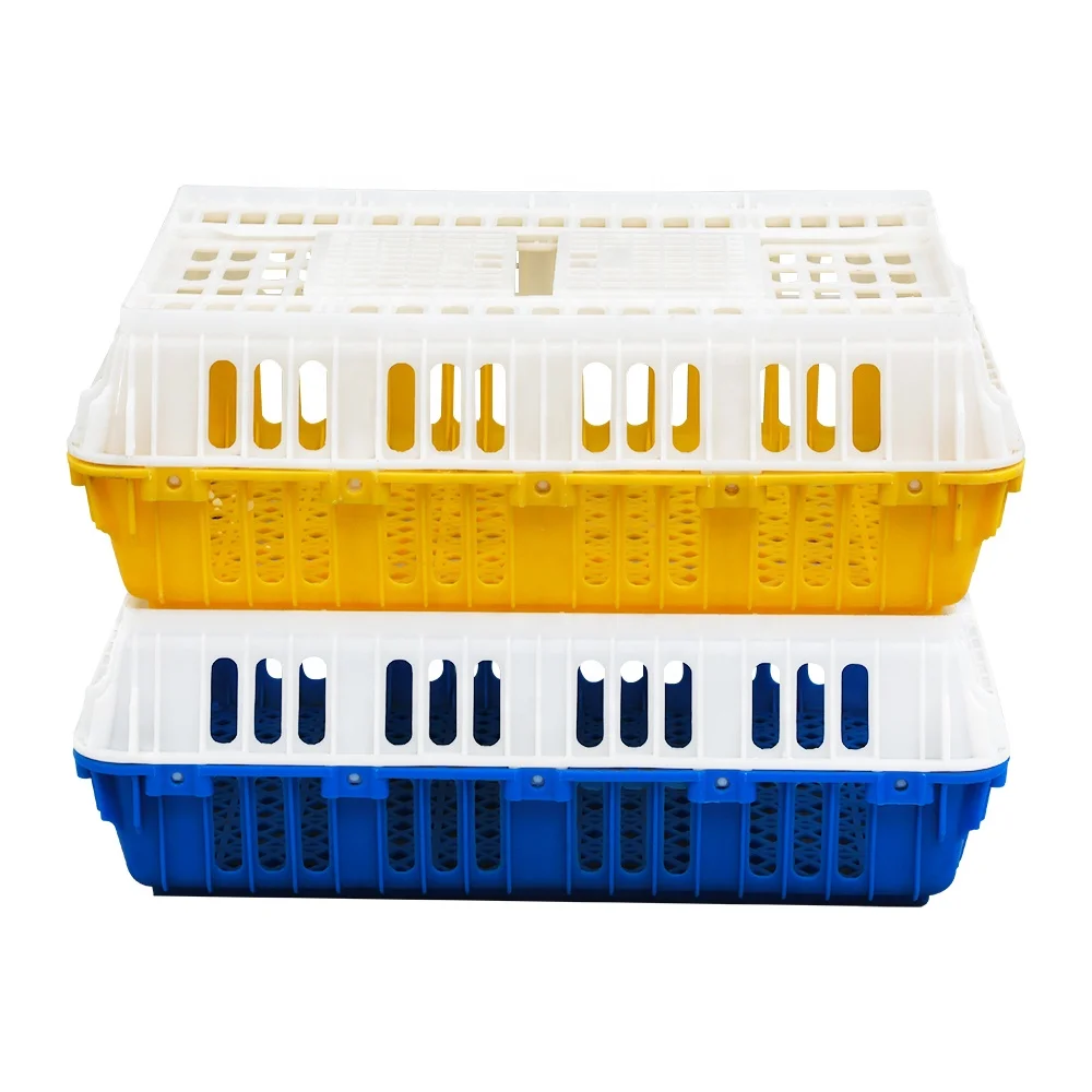 China manufacturer supply big capacity sturdy open top door Plastic live chicken transport crate / cage