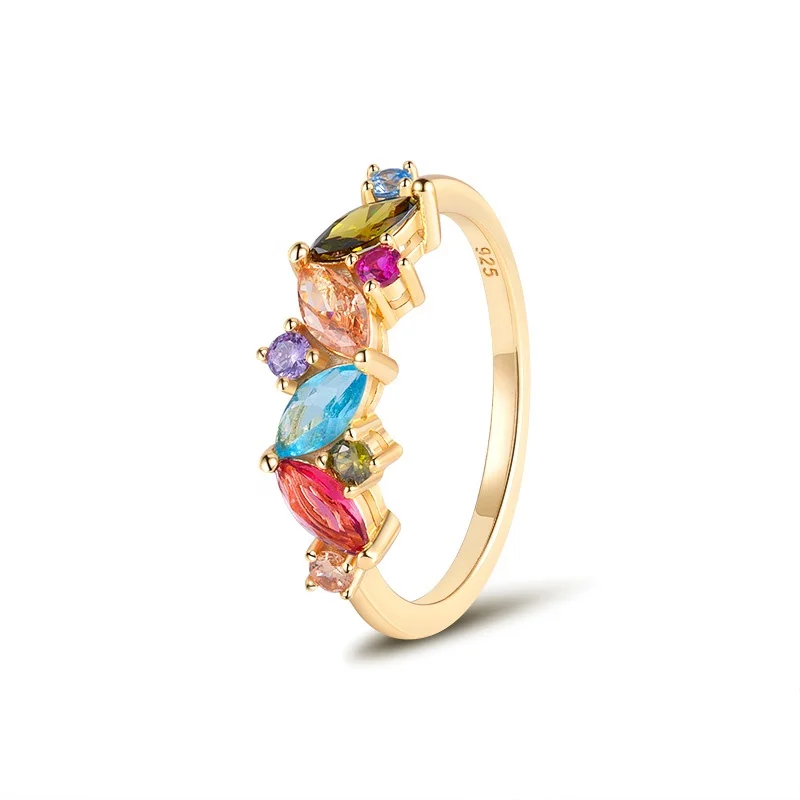 hot sale micro pave CZ 925 silver ring for woman