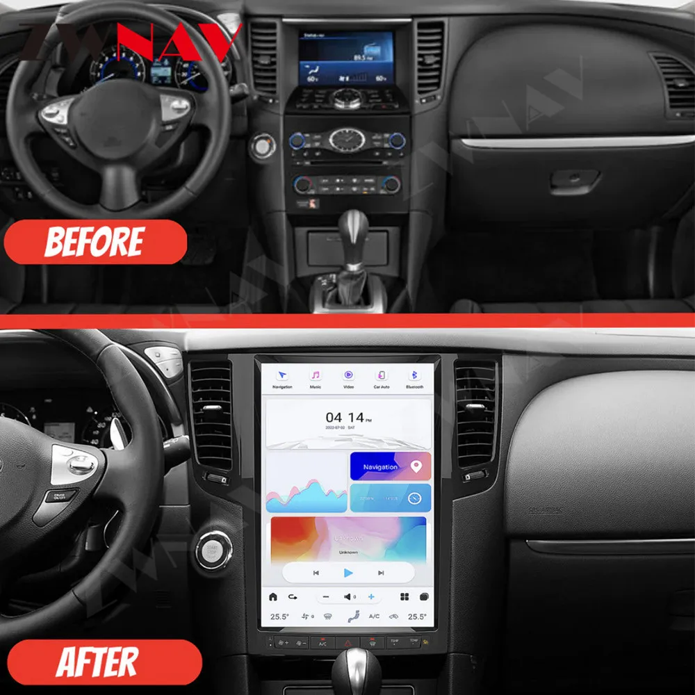 ZWNAV 14.5 Inch Carplay For Infiniti QX70 2013-2019 Car Radio GPS Navigation Multimedia Video Player Display Screen Car Stereo