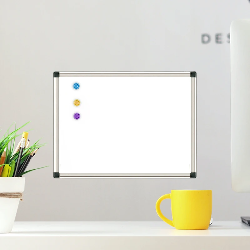 Madic Stationery Educational Green Board Magnetic Chalk Board Mini Blackboard for School Office Home White Friendly Children