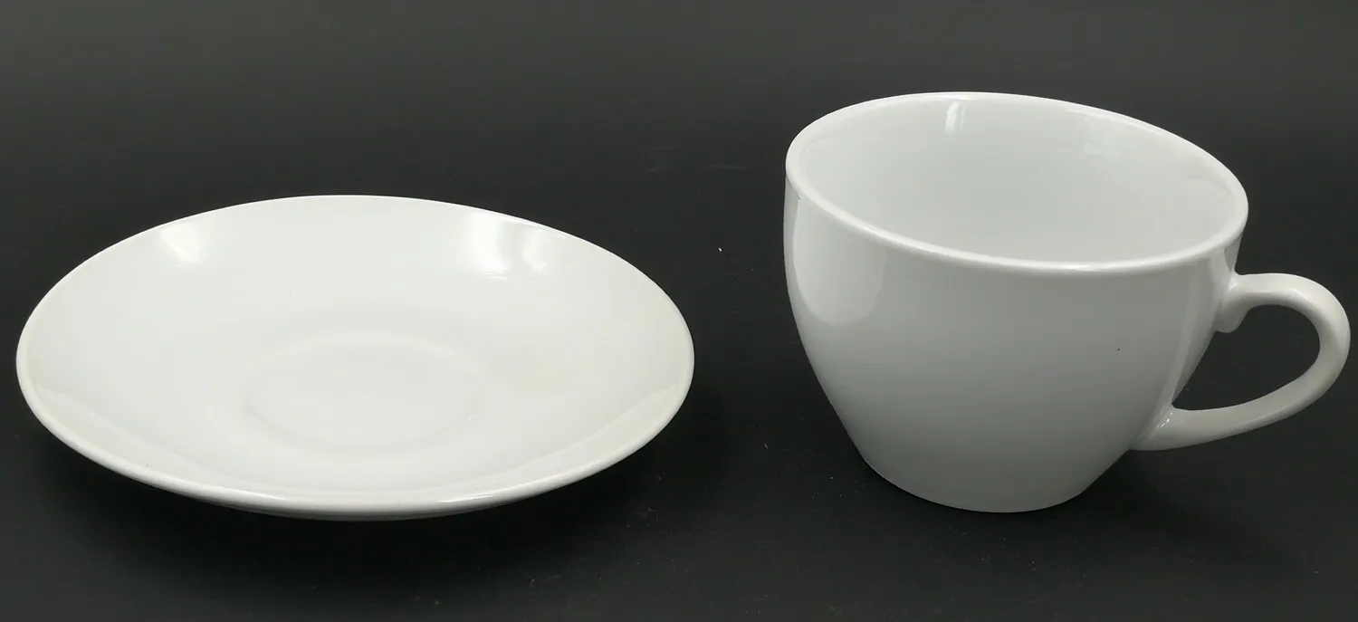White porcelain espresso coffee tea cup and saucer 90cc 200cc 240cc