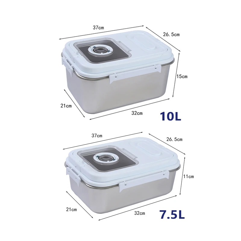 Rectangular Pet Food Box Snap Seal Pet Food Box High Quality Stainless Steel 304 Pet Food Containers Rectangle