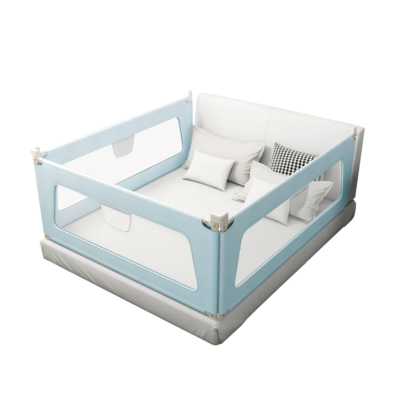 
Toddler Bed Rail Guard For Around Bed Rail Adjustable Folding Kids Safety Cot Guard 