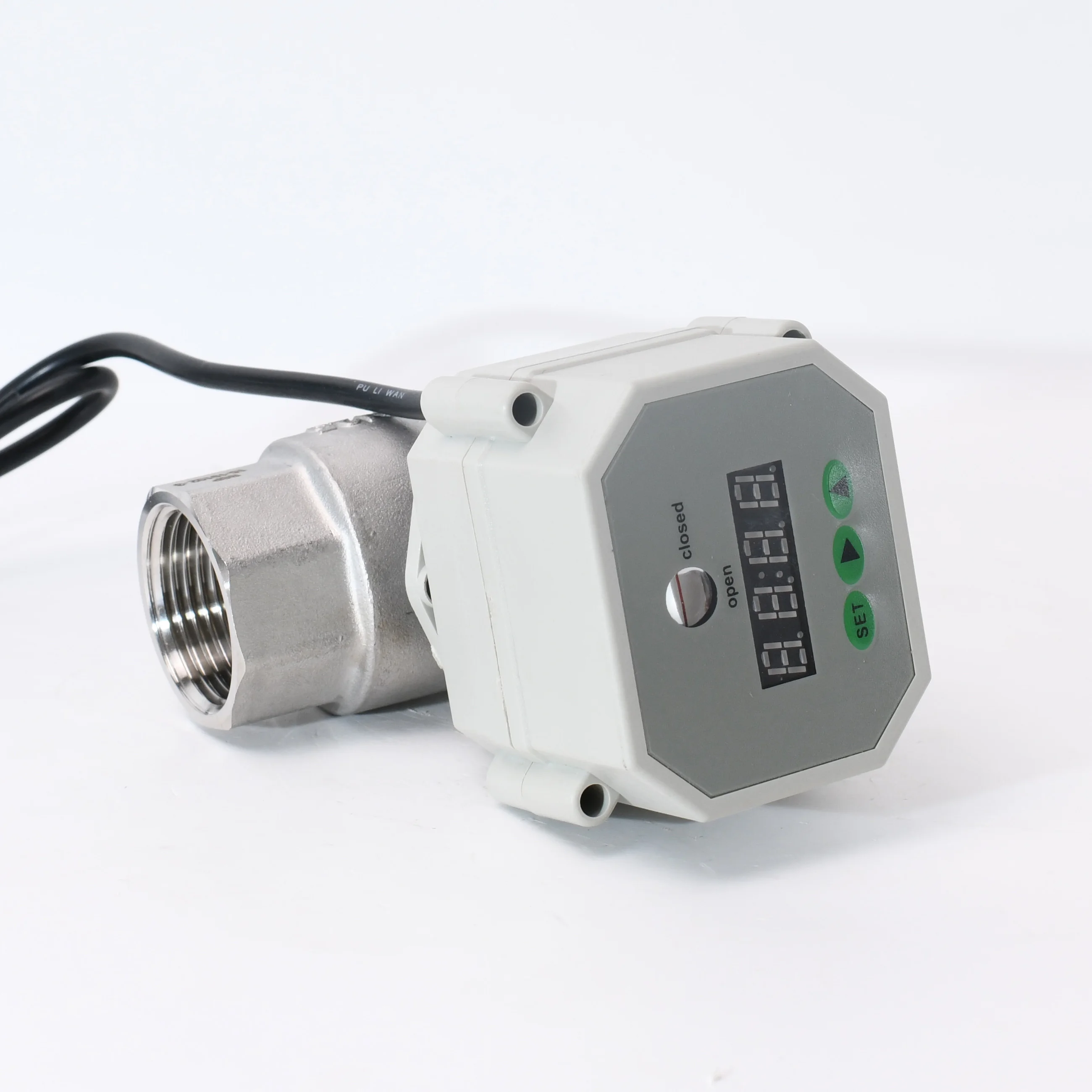 NSF61 DN20 304SS 110-240V Electric Timer Controlled automatic drain water ball valve