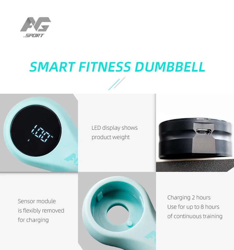 APP Motion Tracking Free Weights Fitness Dumbbells Lbs Cheap Sets for Sale Smart Dumbbell