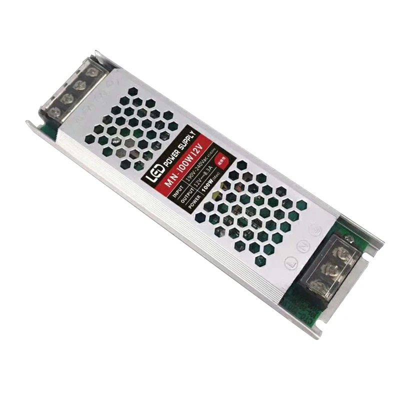 Shenzhen factory 12V 8.3A 100W ultra thin led  power supply for led products