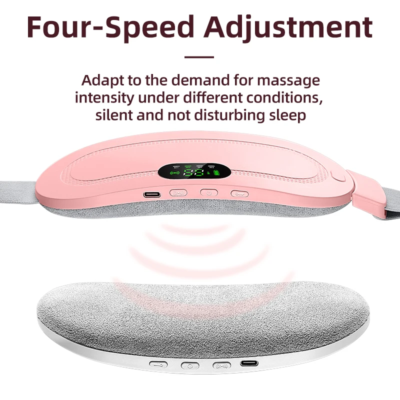 Beslife  Menstrual Heating Belt Hot Compress Warm Palace Vibrating Heating Pad Menstrual Lumbar Massage Belt Slimming Vibrating