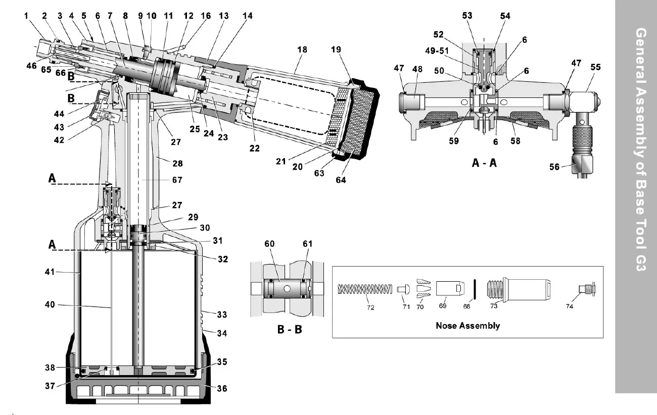 Rivmate C848 Heavy Duty Riveting Air Riveter Pneumatic Tools G3 up To 6.4mm Diameter