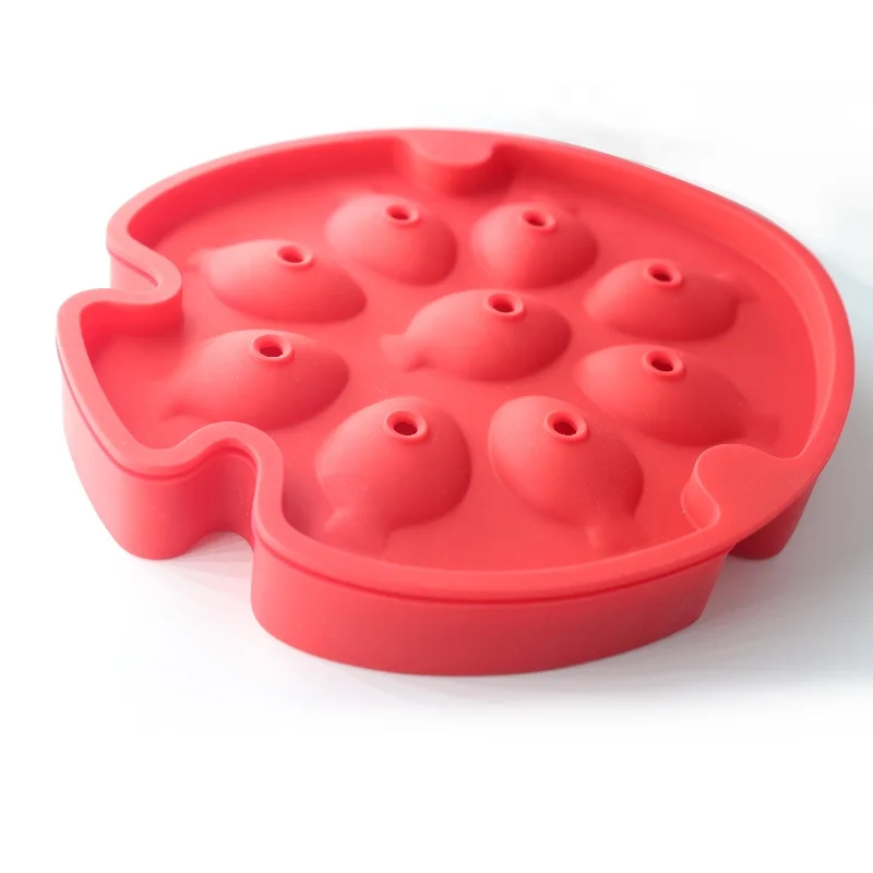 Hot Selling Silicone DIY Mold Fish Shaped Large Silicone Mold Round Circles Block Ice Cube Tray (1600281056695)