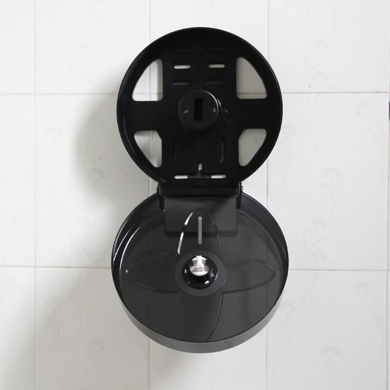 jumbo lockable plastic paper towel dispenser water-proof lockable key wall roll paper rack