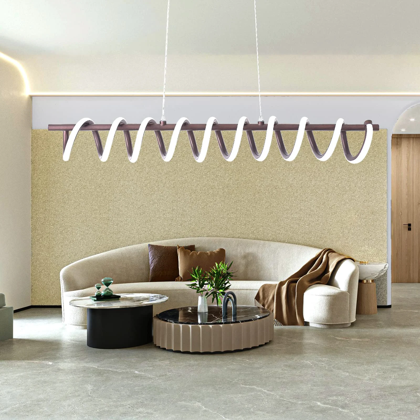 Wholesale Custom Indoor Minimalist Design Aluminum Elegant Ceiling Chandelier Modern LED Pendant