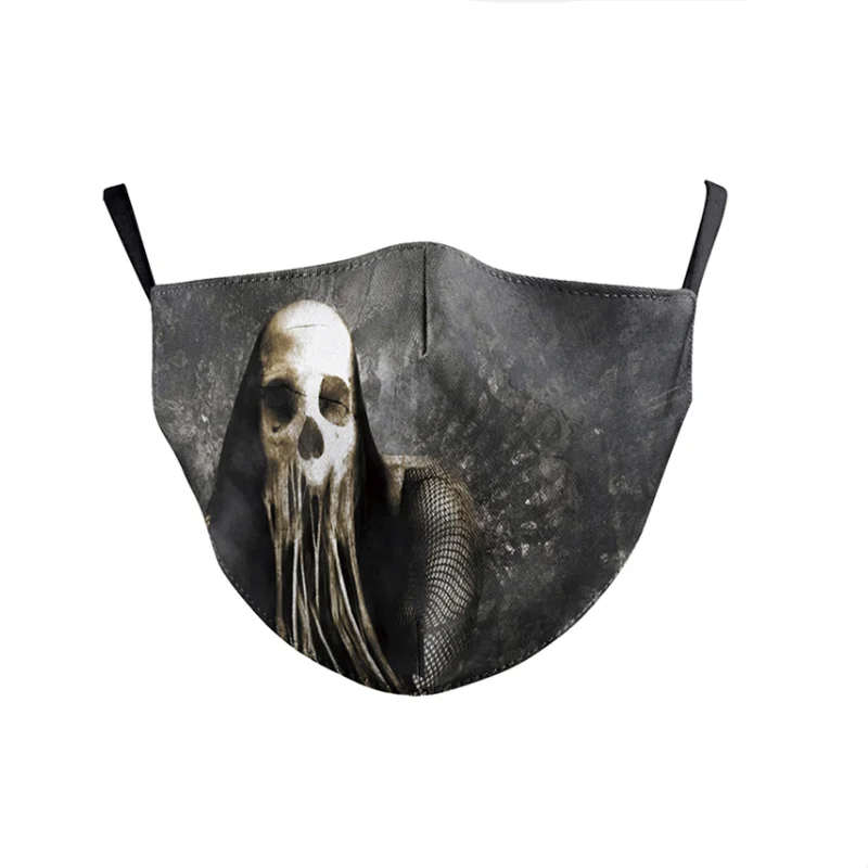 Factory Custom Wholesale Cycling Halloween Fashion Print Outdoor CS Sports Party Mask Half Face Mask