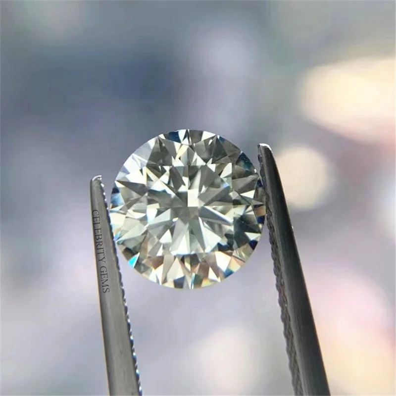 Super white color Round Brilliant DEF color VVS 6.50mm 1 ct  Moissanite Synthetic  Diamond for sale