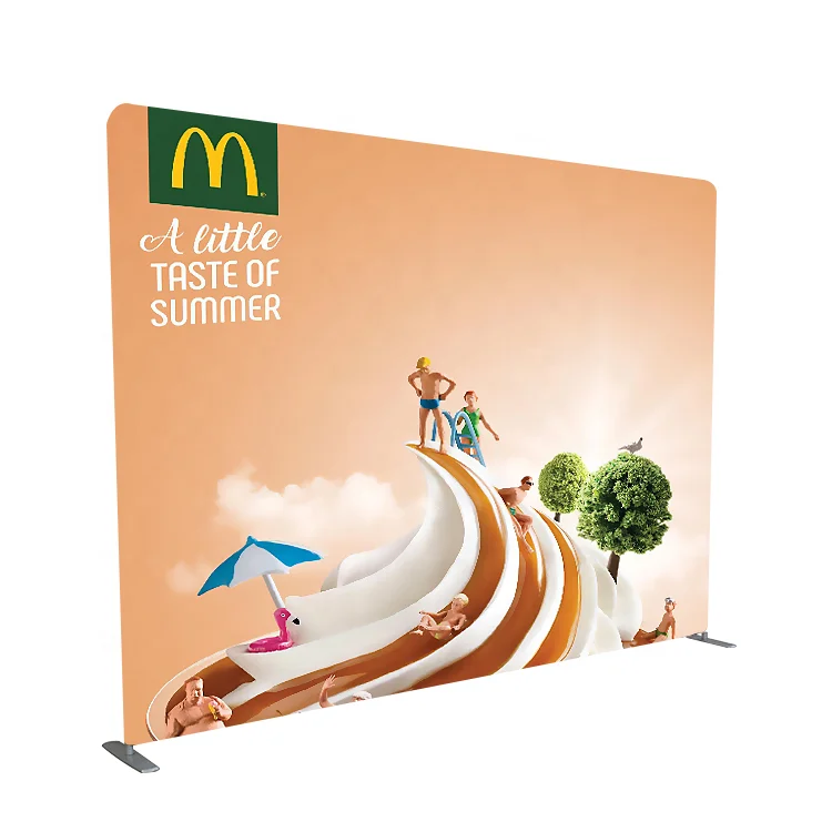 Stretch 10ft 8ft portable exhibition fabric backdrop trade show booth wall