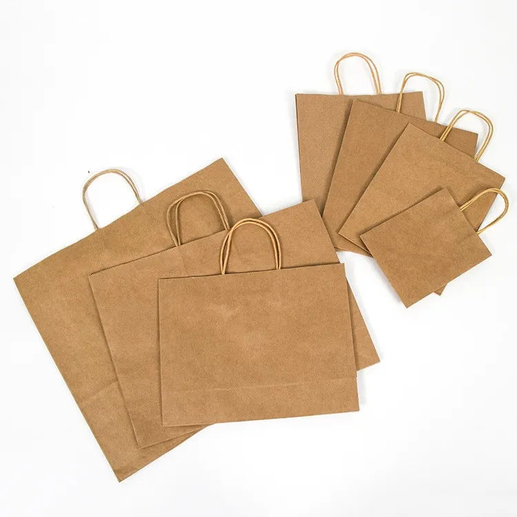 KM Hot Selling Restaurant Recyclable Take Away Fast Food Kraft Paper Bag