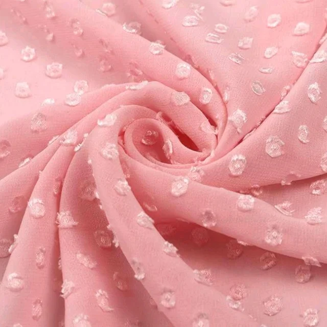 The hot - selling dress dot chiffon cut fabric