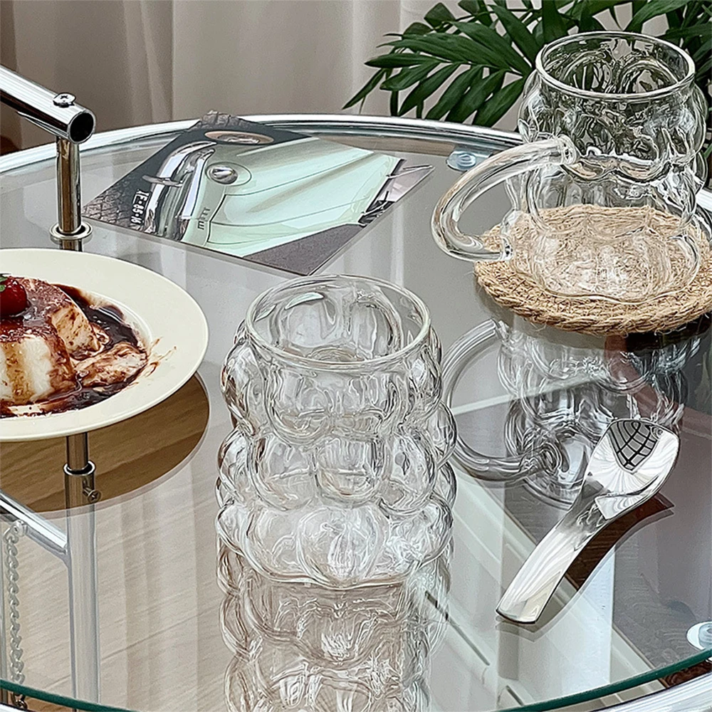 400ML Grape Shape Glass Heat Resistant Coffee Mug Teacup Transparent Breakfast Iced Juice Drink Cup Wine Beer Tumbler