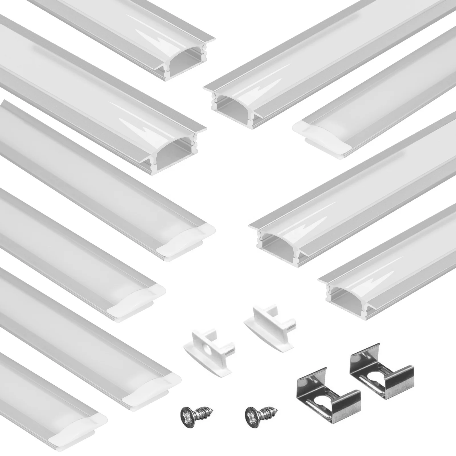 2507 Recessed LED Aluminum Channel Aluminum Profile with Diffuser for LED Strip