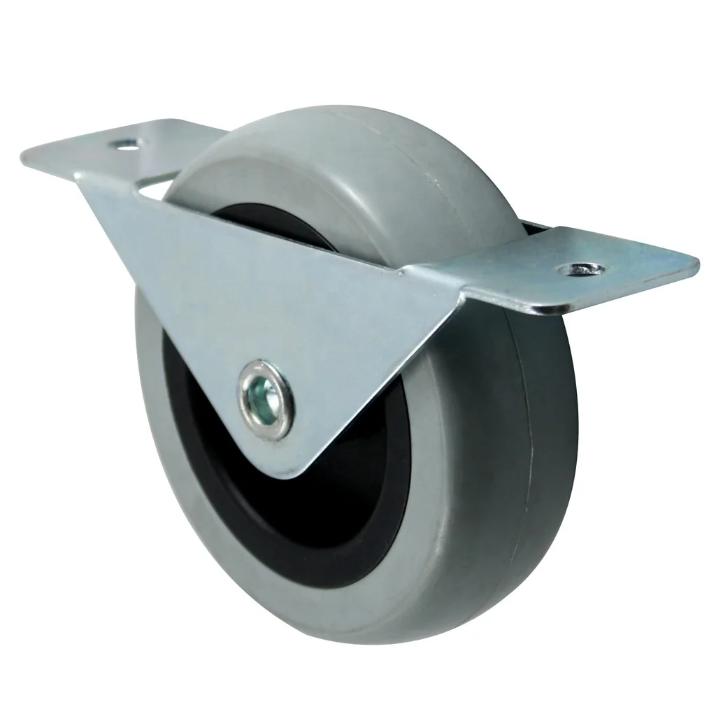 Fixed caster 3 inch 75mm furniture rigid castor wheel for sofa bed