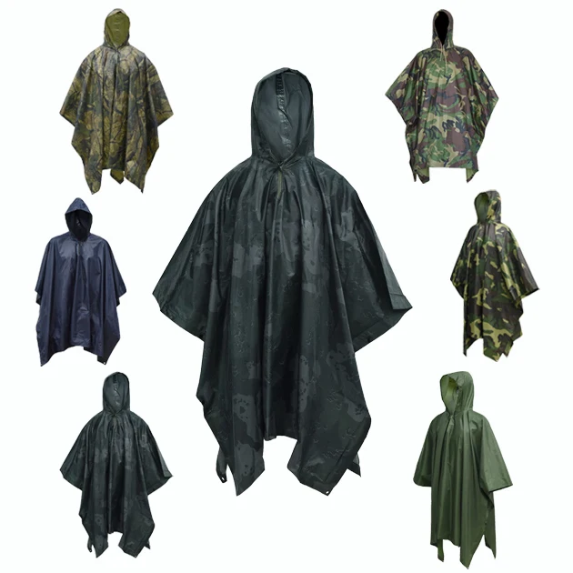 Multifunctional camouflage cloak wholesale stock poncho raincoat waterproof pad windproof tent special training shooting