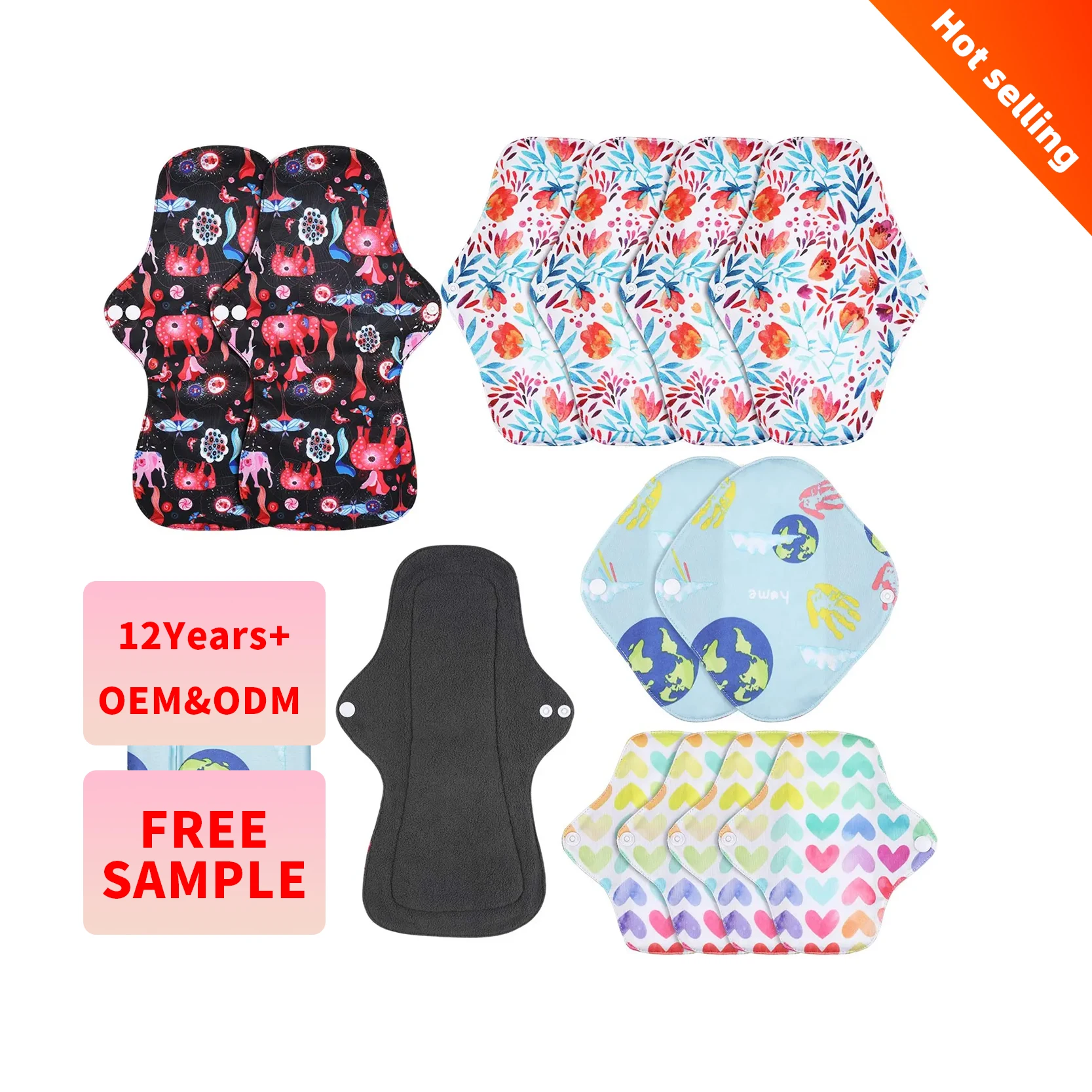 Customized ladies Premium Quality Reusable Organic Menstrual Sanitary Cup&Pads Biodegradable Tampons Napkin Packing Machine Tamp