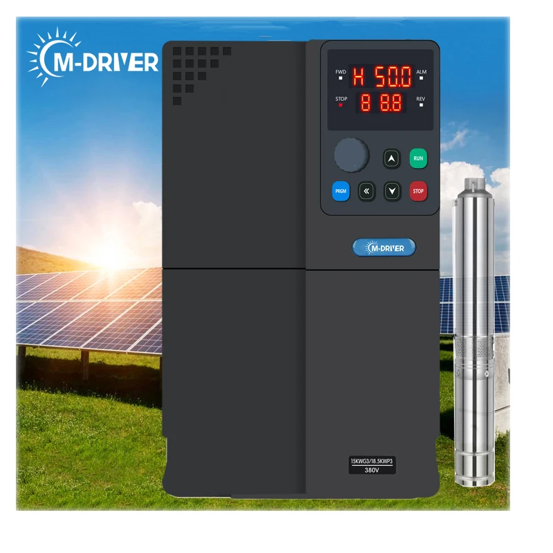 M-driver Invert VFD Controller 37kw 45kw MPPT 3 Phase 380v AC DC Solar Water Pump for Agriculture
