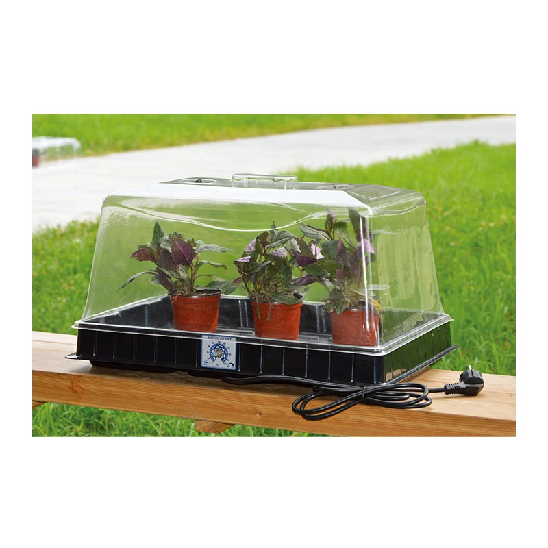 
black heated propagator seeding plant tray 